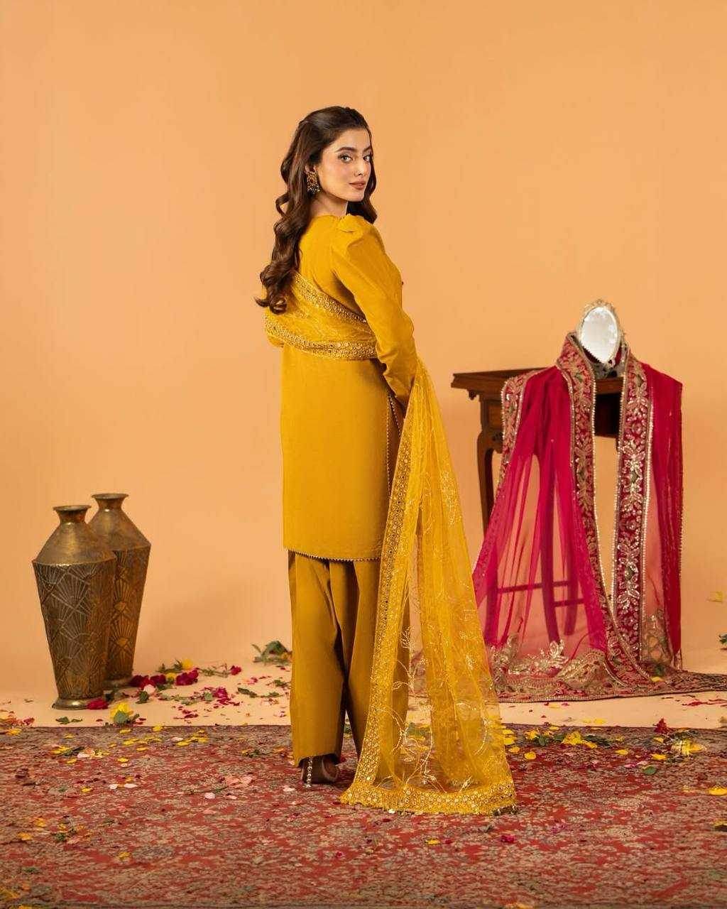 Crepe Silk Ladies Party wear Designer Suit - MYLUXURY LANE ENTERPRISE
